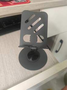 Metal Live Streaming Phone Stand 360° Rotating Adjustable Folding Slouchy Tablet Desktop Phone Holder - A - View 4