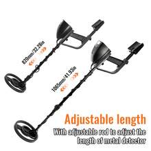 High Sensitivity Metal Detector MD4070, Adjustable Stem Waterproof Coil, Discrimination Mode LCD Screen Gold Finder For Outdoor Beach Treasure Hunting - Black - View 5