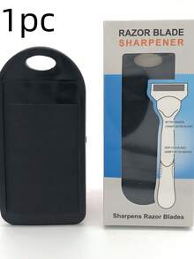 3/2/1pc Men's Razor Sharpener And Cleaner, Fashionable Black Design With Sliding Cleaning Mechanism For Beard And Facial Hair Care, Essential Grooming Tool For Men - Black - View 10