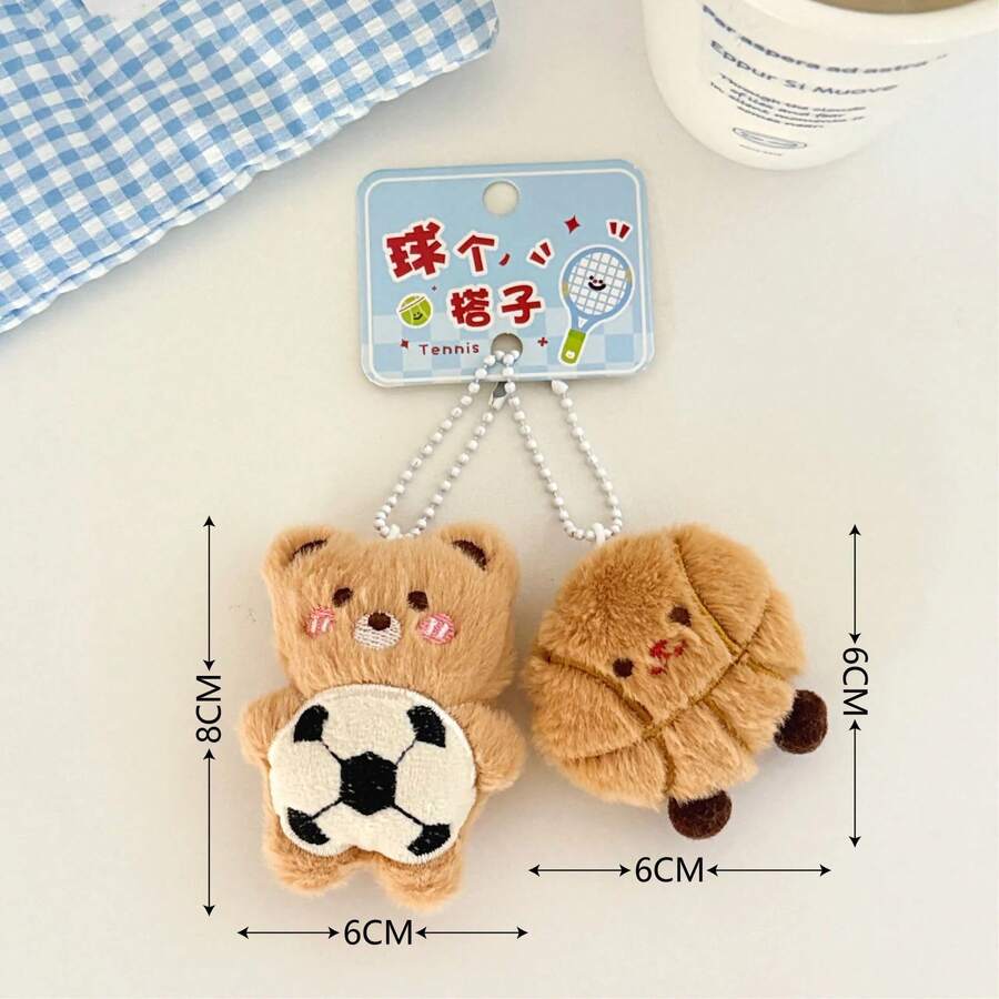 Juego de 28 piezas de colgantes de peluche de animales para niños, que incluye muñecos, llaveros, accesorios para mochilas y accesorios para el cabello. - D 2 piezas - Ver 1