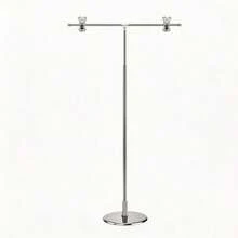 Photography Backdrop Stand Adjustable T-Shape Background Frame Support System With Clips, For Video Studio, POP Poster Stand, Desktop Mini Display Rack, T-Shaped Advertising Stand, Price Tag Clip, Telescopic Stainless Steel Display Stand - View 2