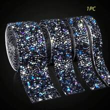 1 Roll Shiny Gold Rhinestone Trim - Luxurious And Charming Decorative Strip, Suitable For Wedding Dresses, Jewelry Making, Home Decor, Party Outfits - Easy To Apply, Adhesive Backing, No Glue Needed - Perfect For Crafts - A - View 12