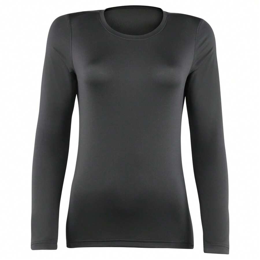Rhino Womens / Ladies Sports Baselayer Long Sleeve Top - Black - View 1