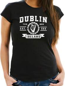 Neverless Dublin Ireland Retro Vintage Y2K Graphic T-Shirt Unisex Streetwear - Black - View 10