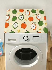 1pc Fruit Pattern Home Washing Machine Dust Cover, Drum Washing Machine Dust Cover, Sunproof Dust Cover, Home Decorative Horizontal Dust Cover - Multicolor - View 6