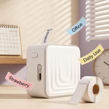 Marklife M1 Thermal Inkless Portable Printer Desktop Label Maker, Suitable For Home Organization And Holiday Card Making, Multiple Templates Available, USB Charging, Compatible With IOS And Android, Includes 1 Roll Of 12*40mm Label Paper - Multicolor - View 3