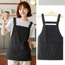 1 chiếc tạp dề làm việc phong cách Nhật Bản nhẹ, dây đeo vai điều chỉnh được, túi lớn, thoáng khí, phù hợp cho nấu ăn, làm vườn, BBQ, thiết kế tối giản, dùng cho gia đình và chuyên nghiệp, nhiều màu, dễ làm sạch - Nhiều màu - Xem 2