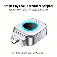Adaptor Pengisian Daya Otomatis 140W, Antarmuka Type-C, Mati Otomatis Saat Terisi Penuh, Pelindung Pengisian Berlebih, Pelindung Pengisian Cepat Universal untuk Ponsel dan Laptop, Kompatibel dengan iPhone 17 Pro Max/17 Pro/Air/17, 16 Pro Max/16 Pro/16 Plus/16, 15 Pro Max/15 Pro/15 Plus/15, dan Perangkat Ponsel Lainnya - Perak - View 3