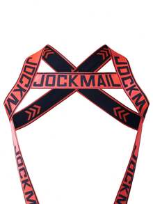 JOCKMAIL 肩帶式內褲 2合1 一體式男士丁字褲 雙層丁字褲 性感誘惑 運動款 - 橘色 - 查看 7