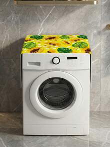 1pc Fruit Pattern Home Washing Machine Dust Cover, Drum Washing Machine Dust Cover, Sunproof Dust Cover, Home Decorative Horizontal Dust Cover - Multicolor - View 5