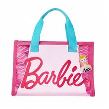 Miniso Barbie Collection PVC Lunch Bag, Transparent Lightweight Tote Bag, Waterproof Beach Bag For Concerts, Sports, Beach, And Picnics - Pink - View 7