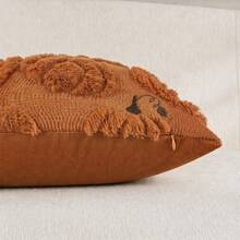 1PC Halloween Pumpkin Pattern Decorative Pillowcase, Soft Plush Sofa Cushion Cover, Suitable For Home Use - Caramel - View 4