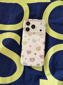 Blue Polka Dot Colorful Star Heart Pattern Phone Case Compatible With Apple 17 Pro Max 16 Pro Max New 13 Women's 14/15 Pro Shockproof 18 Pro Max Dual Layer Phone Cover 18 - White - View 9
