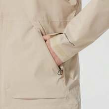 Columbia Jaket Pria Lengan Panjang Kasual Olahraga Sehari-hari dengan Motif Huruf dan Resleting - khaki muda - View 6