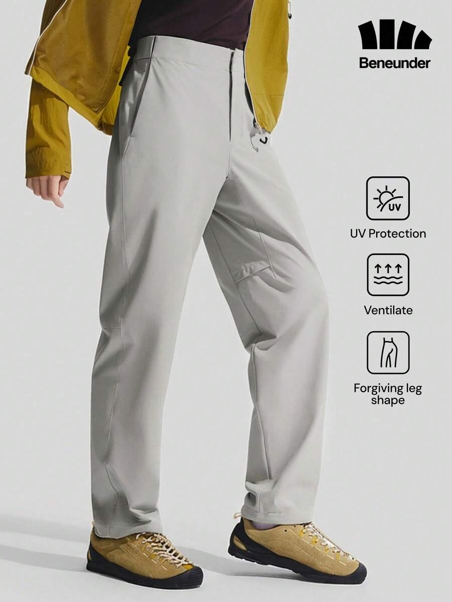 Beneunder Men's Stretch Expandable Outdoor Pants EL594 - Light Grey - View 1