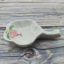 Multifunctional Inkwell Dish Porcelain Handmade Ink Well Inkstone With Brush Holder Japanese Calligraphy Painting PracticePeony - Multicolor - View 7