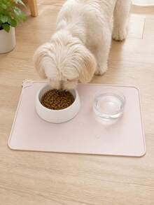 High-Edge Non-Slip Pet Feeding Mat, Spill-Proof And Easy To Clean, Suitable For Cats And Dogs, Paw Print Pattern, Scratch-Resistant Protective Mat, Suitable For Wet Food/Dry Food, Multiple Colors Available, Suitable For Cats And Small Dogs - Multicolor - View 7