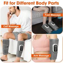 Alat Pijat Panas Tekanan Udara Betis Hailicare, 3 Mode 3 Tingkat Intensitas yang Dapat Diatur, Kapasitas Besar 2000mAh, Portabel, Dapat Diisi Ulang, Relaksasi Otot Kaki, Lengan, dan Telapak Kaki untuk Rumah dan Kantor - Grey - View 9