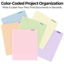1/5/10pcs Plastic File Folders, Document Storage Organizers, Waterproof Heavy Duty Multi-Purpose Portable Expanding File Pockets, For Office, Company, Students, Exam Papers, Random Cover Label Cards, Back To School Season, School Supplies - Multicolor - View 4
