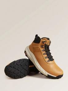Men's Waterproof Hiking Boots Lightweight, Mid-Cut Trekking Shoes With DriftShield Technology Designed For Outdoor Enthusiasts - 棕色 - 查看 1