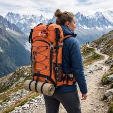 Black Diamond 48L Multi-Functional Mountaineering Backpack Large Capacity Waterproof Travel Backpack For Outdoor Adventures - Orange - View 2