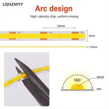 LQHZMYY 1pc LED Light Strip With Hand Sweep Sensor Switch, No Spot COB Flexible LED Light Strip, Gesture Wave Sensor Switch, No Touch Required, Warm White 3000K, Low Voltage 5V, USB Powered, Suitable For Cabinet, Wardrobe, Kitchen Lighting, Mirror, TV Background, Home Lighting, Space Main Image, Christmas Holiday Party Decoration - Warm white light - View 6