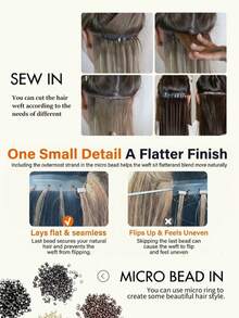 Invisible Hole PU Hair Weft Real Human Hair Remy Weft Human Hair Color 1b Nature Black Straight Human Hair Bundles Inject PU Hole Weft Human Hair Extensions Festival Concert Accessories Summer Autumn Travel Holiday Essentials - S18/613 - View 12