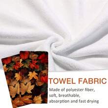 2/4/48pcs Autumn Series Colorful Maple Leaf Print Kitchen Towels - Ultra Soft, Highly Absorbent Polyester Dishcloths And Hand Towels, Perfect For Holiday Decor, Kitchen Decor, Party Decor. - Multicolor - View 6