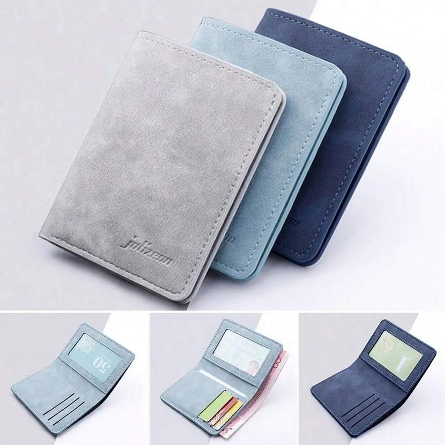 1pc PU Leather Travel Passport Holder, RFID Blocking Multifunctional Portable Passport Cover Document Storage Wallet With Zipper Design And Multiple Card Slots - Multicolor - View 1