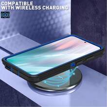Durable Shockproof Protective Case For Phones - Black/Blue, Heavy-Duty Dual-LayercShock-Absorbing Protective Shell, With Port Dust-Proof And Scratch-Resistant, Compatible With IPhone Series, Unisex, Everyday Use - Black Blue - View 4