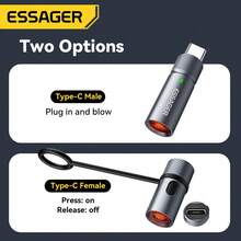 ESSAGER Pemantik Rokok Mobil OTG Ponsel Tipe C Multifungsi, Pemantik Rokok Rumah Bebas Minyak - Grey - View 6
