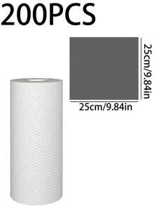 Slouchy Person Disposable Cleaning Cloth Roll, 50/200pcs 25*30cm Thickened Non-Woven Fabric, Kitchen Dishwashing Oil-Absorbing Cloth, Dry And Wet Use, Bathroom, Car, Stove Top Universal Reusable Scouring Pad - Multicolor - View 13