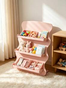 Wavy 2/3 Tier Children's Desktop Bookshelf, Children's Mini Book Storage Organizer, Cute Desktop Magazine Display Rack, Suitable For Nursery And Playroom - Multicolor - View 10