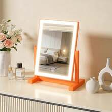 All-In-One LED Makeup Mirror With Front Light, 3 Lighting Modes, 200mAh Rechargeable, Modern Style, Battery Powered Touch Control, Portable, Foldable, Compact, Travel Vanity Mirror With Light, Holiday Gift For Family And Friends - Valentine's Day Gift - Multicolor - View 13