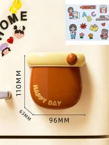 1pc Dopamine Style Macaron Color Plastic Magnetic Storage Box, With Magnetic Backboard, Rectangular Refrigerator Whiteboard Organizer, Office School University Home Desktop Stationery Storage Box, Suitable For All Seasons - Multiple Colors and Styles - View 10