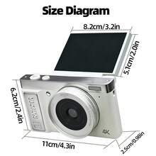 Kamera Digital Aigo D9ultra Beauty dengan Layar Putar 180 Derajat, Layar Definisi Tinggi 3,0 Inci, Piksel Interpolasi 6400W, Zoom Digital 16X, Autofokus AF Tekstur CCD, Kamera Tingkat Pemula - View 2