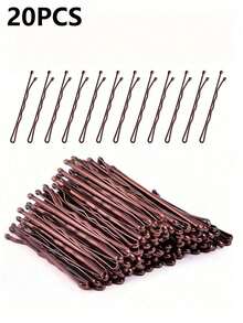 20pcs Coffee Brown Hair Clips - Coffee Brown - View 8