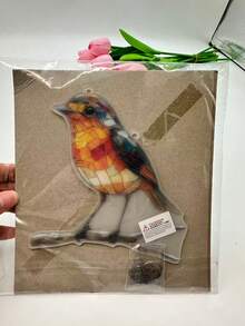 1pc 2D Acrylic Robin Suncatcher Hanging Ornament, Colorful Bird Window Pendant, Farmhouse Decor For Bedroom, Room & Home Decor, Indoor Outdoor Garden Decor, Party Ornament For Valentine's Day, Mother's Day, Graduation - A - View 11