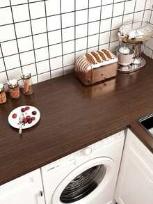 1m/3m/5m Walnut Wood Grain Background Decorative Sticker, Cabinet, Table & Chair Refurbishment Wallpaper - Walnut Wood - View 7