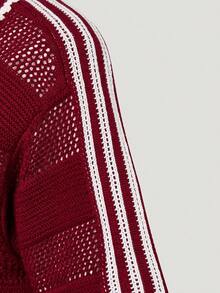 Adidas Originals Kemeja Polo Lengan Pendek Kerah Rajut RESORT S Wanita TKX0714 - Burgundy - View 6