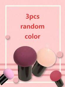 3pcs Multi-Color Mushroom Head Makeup Sponges, Green Holiday Elf Essential, Makeup, Cheap, Room Decor, Vanity, Travel, Bedroom, Makeup Accessories, Powder Puff, Makeup Sponge, Powder Puff, Makeup Sponge, Cheap, Christmas Gift, Cosmetics, Makeup Tools - Multicolor - View 11