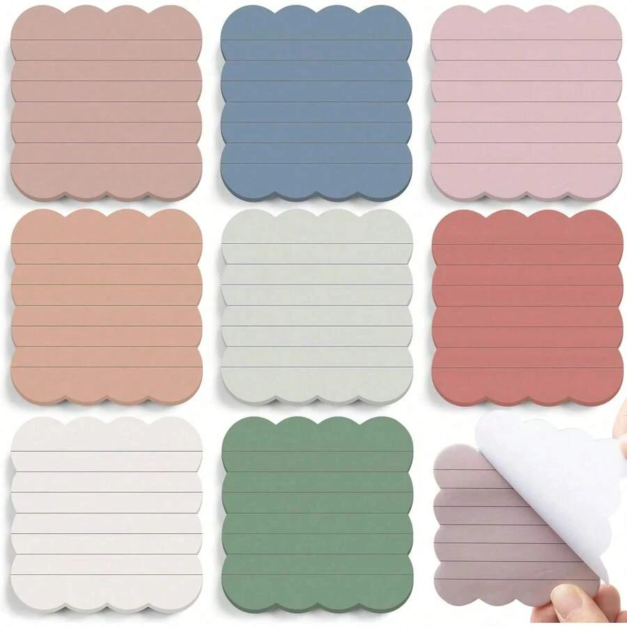 16pcs High Grammage Non-Bleed Non-Smudge Smooth Writing Sticky Notes, Office Memo Pads, Shaped Sticky Notes, Back To School - A - View 1