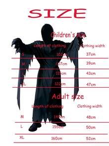 Adult Grim Reaper Halloween Costume, Suitable For Scream Party, Easter Ball, Horror Performance, Unisex Jumpsuit - Multicolor - View 9