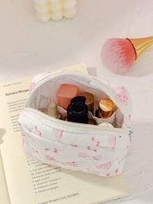 1pc Butterfly Pattern Dopamine Portable Sanitary Napkin Storage Bag, Compact And Exquisite Holiday, Christmas, New Year Gift, Korean Style Multi-Functional Makeup Bag, Large Capacity Travel Organizer, Elegant And Beautiful - Multicolor - View 3