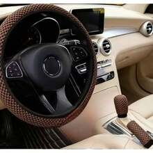 1pc Lightweight Simple Comfortable Sports Steering Wheel Cover 3 Pieces Set For Men And Women - Multicolor - View 8