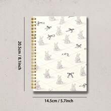 1pc Exquisite Pattern Notebook, Suitable For Daily Recording, Study Notes, Holiday Gifts; Students, White-Collar Workers, And Most People Can Use. School Notebook - A - View 3
