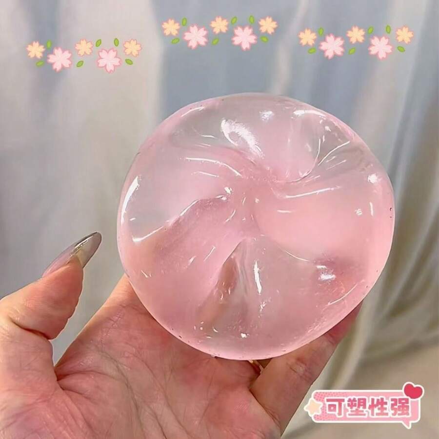6cm Slow Rising Squishy Stress Relief Toy, High-Clarity TPR Crystal Gel Fill Hand Washable No Rebound Keychain, Oddly Satisfying Ultra-Soft ADHD Desk Decor (High-Value Appearance, Reusable) - Multicolor - View 1