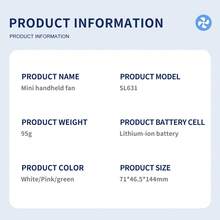Handheld Small Fan, Mini Desktop Electric Fan, Portable USB Rechargeable, Student Dorm Cooling Gadget, 3-Speed Wind Speed Fast Cooling, For Home Office Travel, With 300mAh Battery - Handheld - View 8