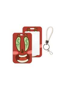 SpongeBob SquarePants SquarePants Cartoon Card Holder - Student ID, Cafeteria Meal Card, Badge, Campus Bus Metro Access Card Protective Cover - Multicolor - View 7