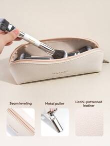 MAANGE Large Capacity Portable Travel Zipper Makeup Bag, Multi-Functional Makeup Brush Storage Organizer - Multicolor - View 6
